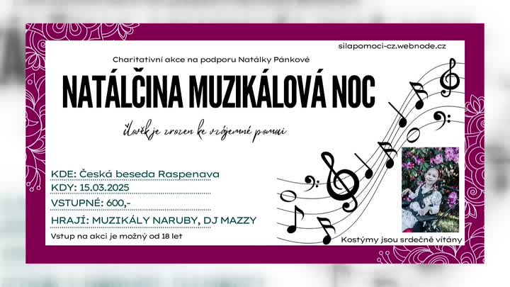 Natálku podpoří muzikálová noc