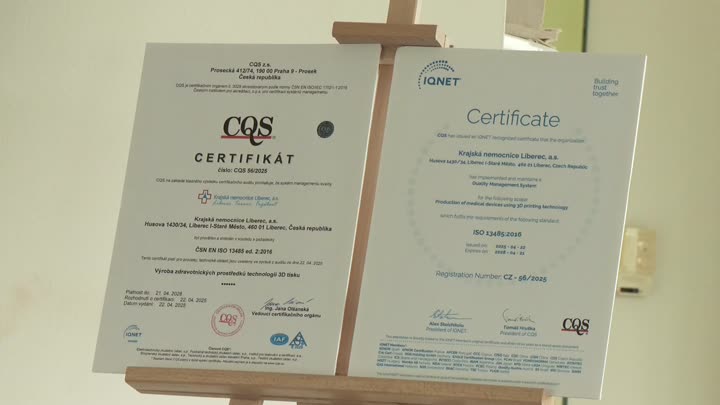 KNL získala certifikát na 3D tisk implantátů